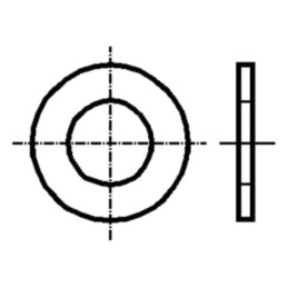 Şaibă; rotundă; M10; D22mm; h2mm; oţel; Acoperire: zinc; BN 84520