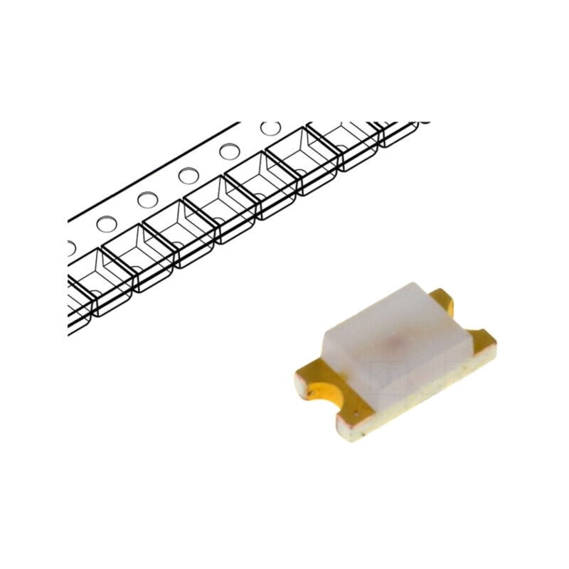 LED; roşie; SMD; 1206; 2,8÷10mcd; 2,1÷2,6VDC; 3,2x1,6x1,1mm; 170°
