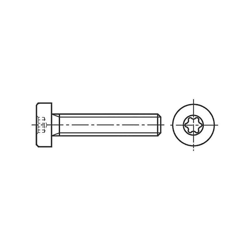 Şurub; M5x20; 0,8; Cap: cap rotund; Torx®; TX25; oţel; zinc