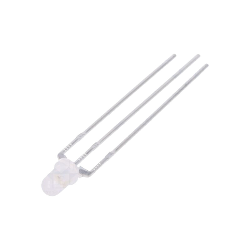 LED; roşie/verde; 3mm; 60°; Parte frontală: convex; Nr.term: 3