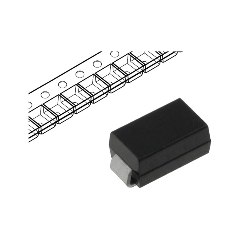 Diodă: Zener; 2W; 9,1V; SMD; rolă,bandă; SMA; o singură diodă; 50uA