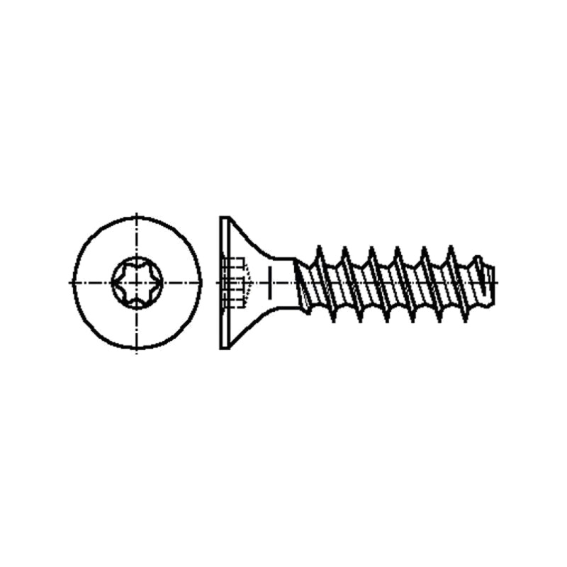 Şurub; pt.plastic; 3x16; Cap: îngropat; Torx® PLUS; 8IP; oţel; zinc
