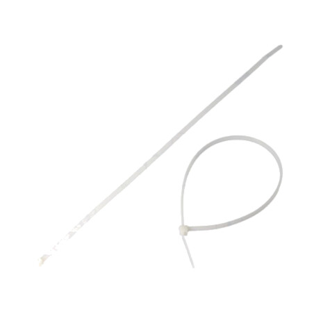 Cable tie; lumiscent; L: 370mm; W: 3.6mm; white; polyamide
