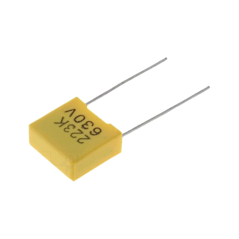 Condensator: cu poliester; 22nF; 630VDC; 10mm; ±10%; 13x6x12mm; MKT