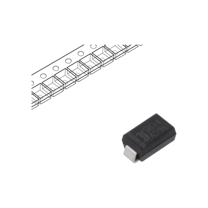 Diodă: redresoare Schottky; SMA; SMD; 40V; 1A; rolă,bandă