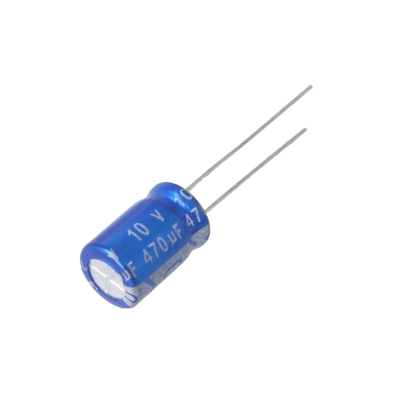 Condensator: electrolitic; THT; 470uF; 10VDC; Ø8x11,5mm; ±20%; JRG