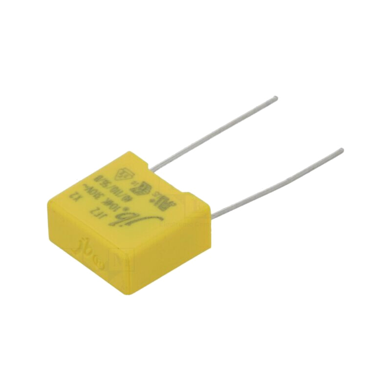 Condensator: cu polipropilenă; X2; 100nF; 310VAC; 13x12x6mm; THT