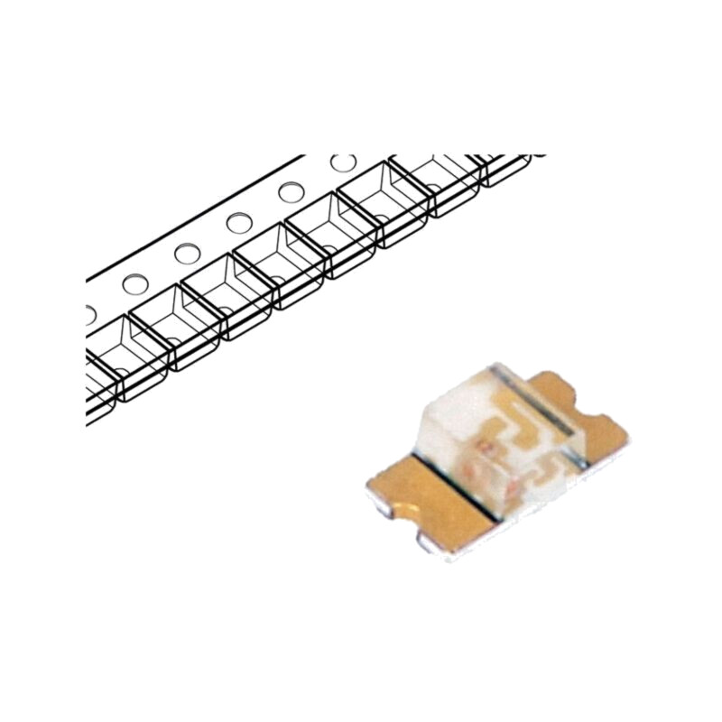 LED; verde; SMD; 1206; 1,8÷6mcd; 2,1÷2,6VDC; 3,2x1,6x1,1mm; 130°