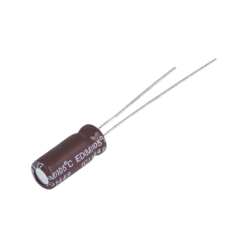 Condensator: electrolitic; low ESR; THT; 10uF; 100VDC; Ø8x12mm