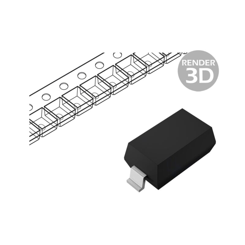 Diode: Zener; 0.5W; 2.7V; SMD; 7 inch reel; SOD123; single diode