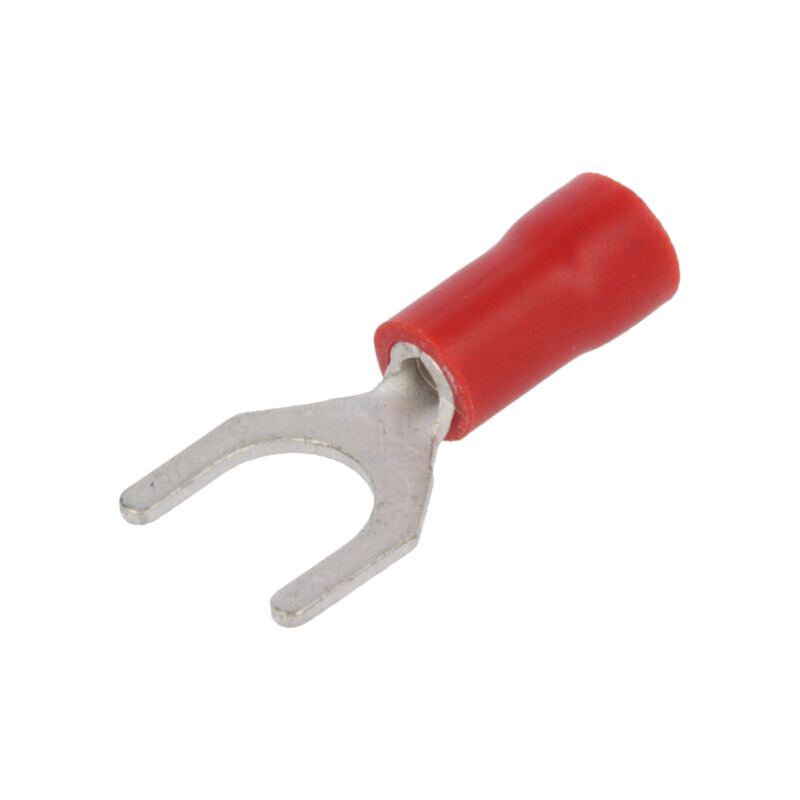 Vârf: furcă; M6; Ø: 6,4mm; 0,5÷1mm2; crimpat; pe cablu; izolată