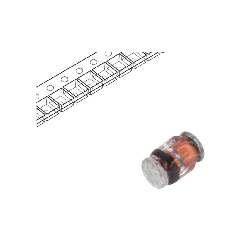 Diode: Zener; 0.5W; 4.3V; SMD; 7 inch reel; MicroMELF; single diode