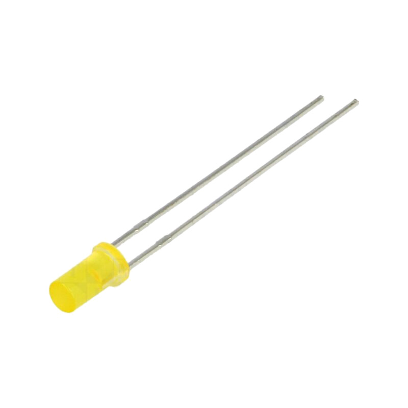 LED; galbenă; 3mm; 10÷15mcd; 125°; Parte frontală: plat; 1,6÷2,8VDC
