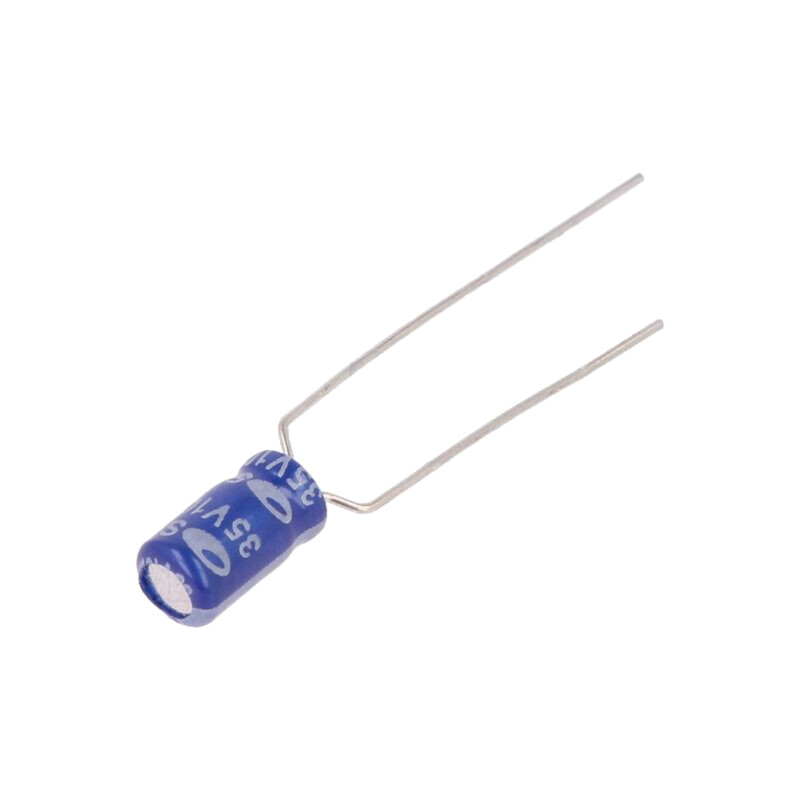 Condensator: electrolitic; THT; 10uF; 35VDC; Ø4x7mm; Raster: 5mm