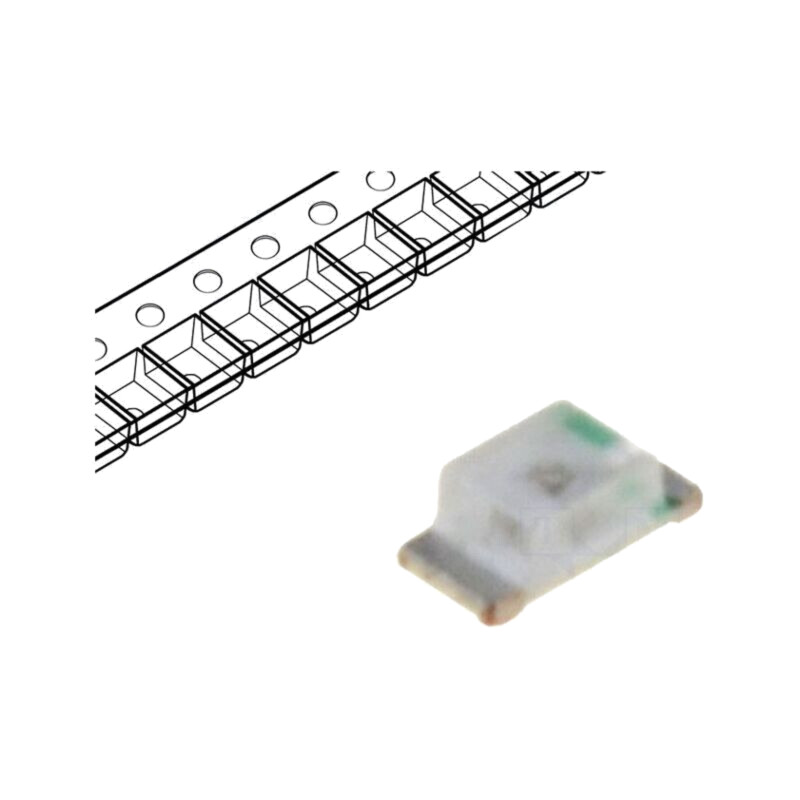 LED; roşie; SMD; 0603; 50÷100mcd; 1,6÷2,4VDC; 1,6x0,8x0,4mm; 120°