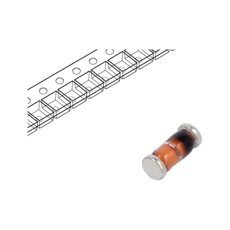 Diodă: comutaţie; SMD; 250V; 0,2A; 75ns; MiniMELF; Ufmax: 1V; Ifsm: 1A