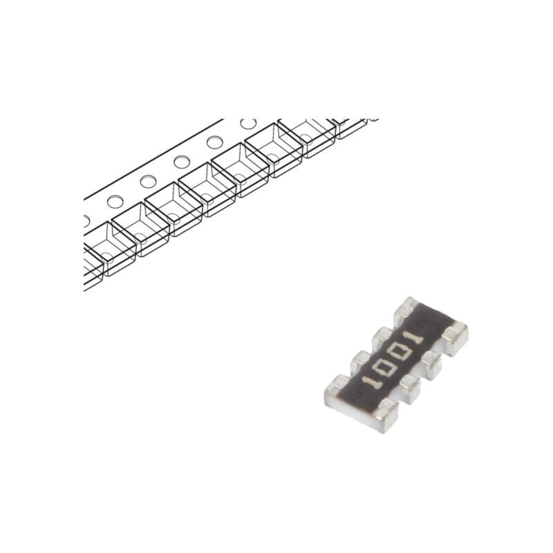 Rezistor multipolar: Y; SMD; 1kΩ; ±1%; 62,5mW; Nr.rezistori: 4; 50V