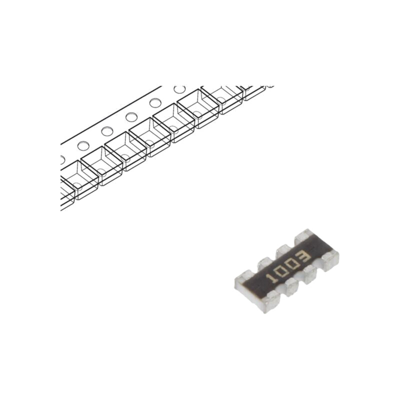 Rezistor multipolar: Y; SMD; 100kΩ; ±1%; 62,5mW; Nr.rezistori: 4