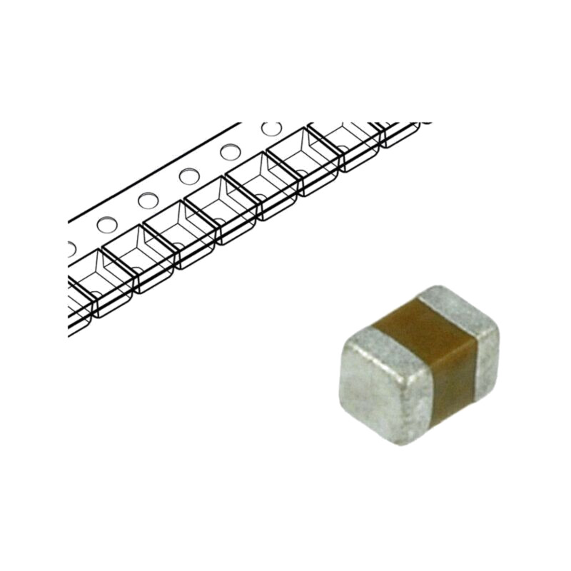 Capacitor: ceramic; 100nF; 100V; X7R; ±10%; SMD; 0805; 7 inch reel
