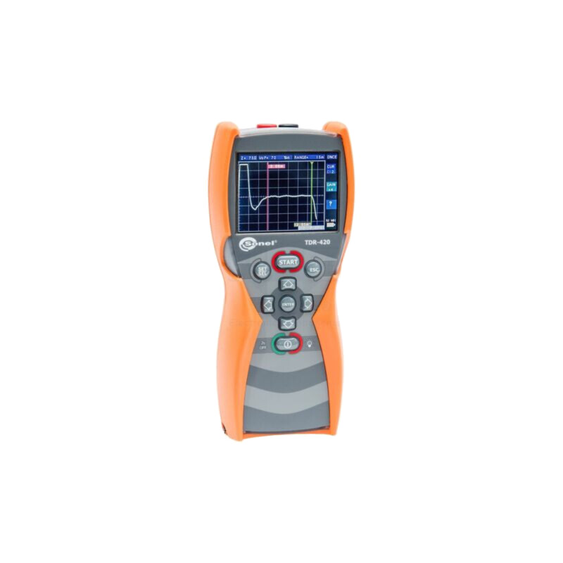 Aparat de măsură: reflectometru; LCD TFT 3,5"; Rezoluţie: 1% Aparat de măsură: reflectometru; LCD TFT 3,5"; Rezoluţie: 1%