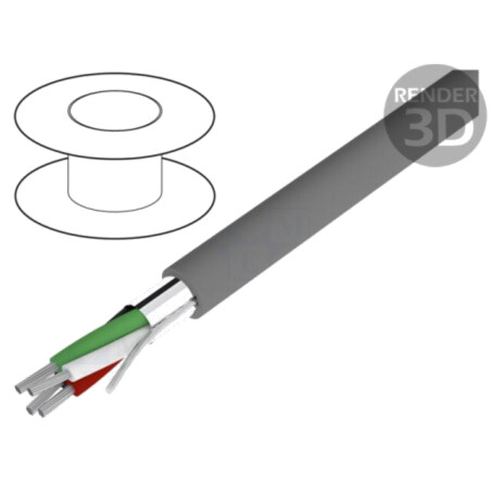 Cablu; Alpha Essential C&C; 4x18AWG; ecranat,folie Al-PET; PVC