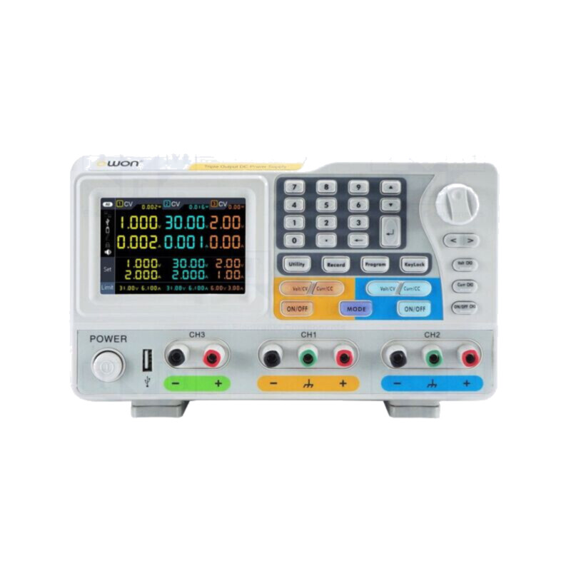 Alimentator: de laborator programabil; Ch: 3; 0÷60VDC; 0÷3A; 0÷3A