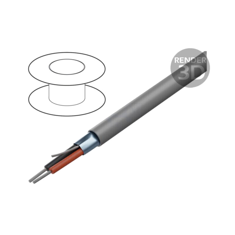 Cablu; Alpha Essential C&C; 1x2x24AWG; ecranat,folie Al-PET; PVC