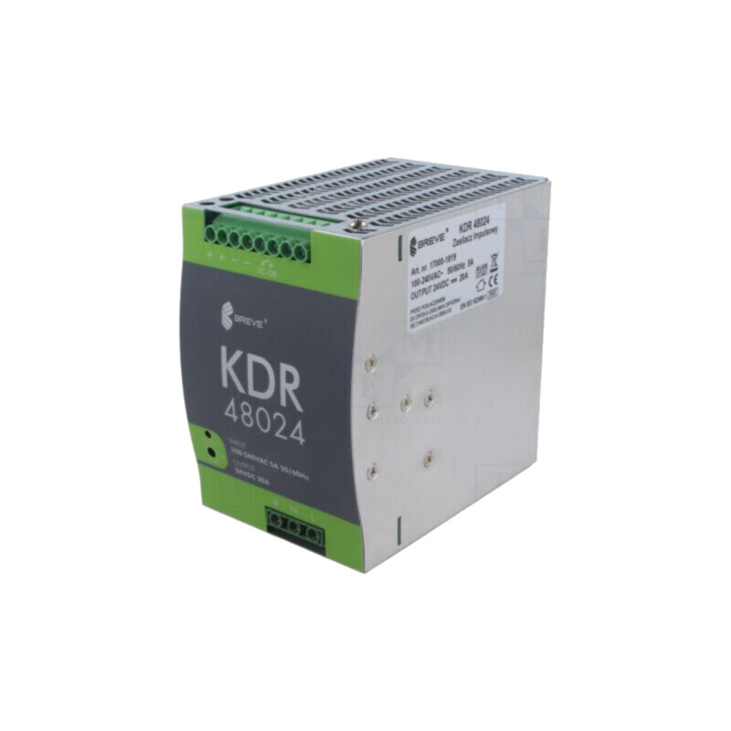 Alimentator: pulsatoriu; 480W; pentru şină DIN; OUT: 1; KDR