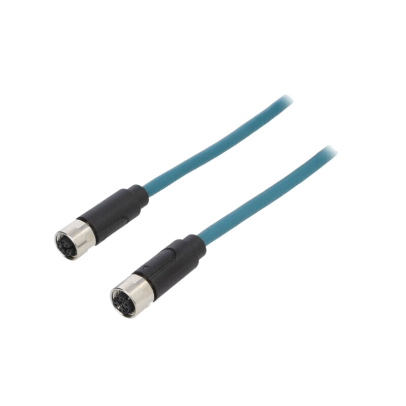 Cablu: pentru senzori/automatizări; PIN: 8; 2m; 48V; 500mA; IP67