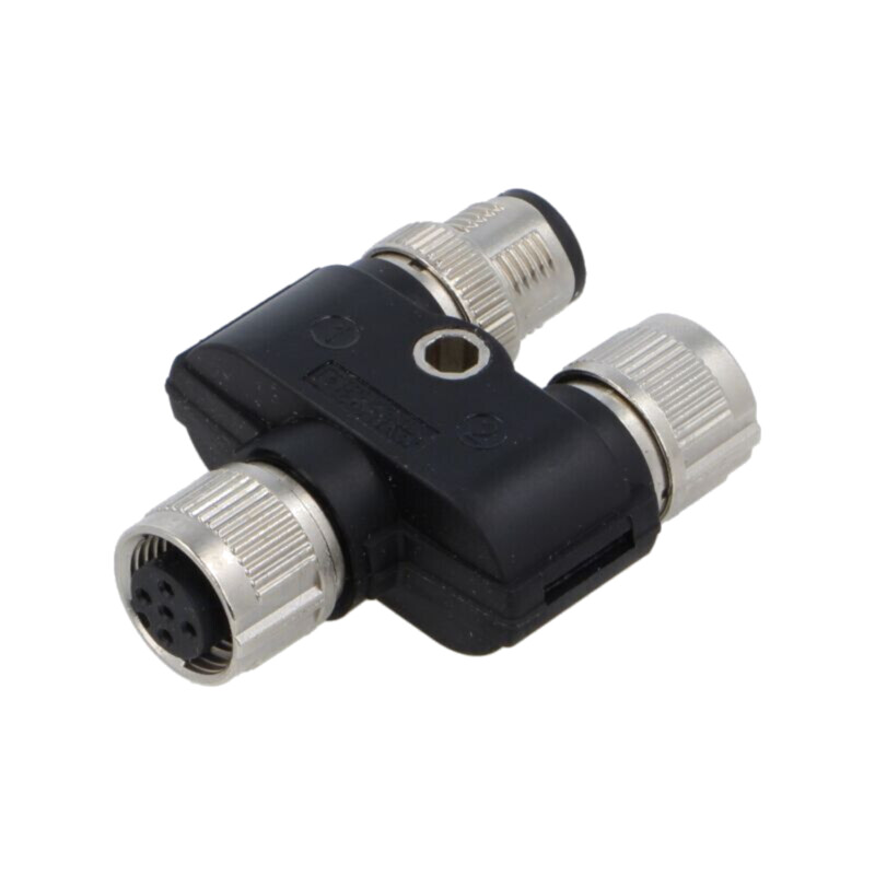 Splitter; M12 tip masculin 5pin,M12 tip feminin 5pin x2