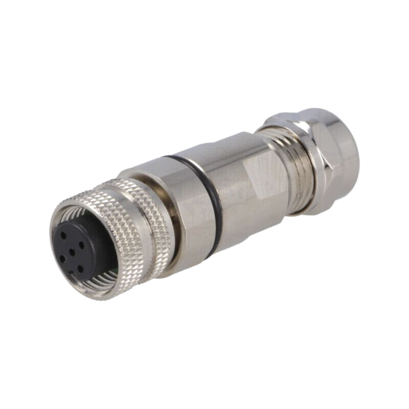 Conector: M12; mufă; PIN: 5; mamă; 60V; IP67; lipire; pe cablu; 4A