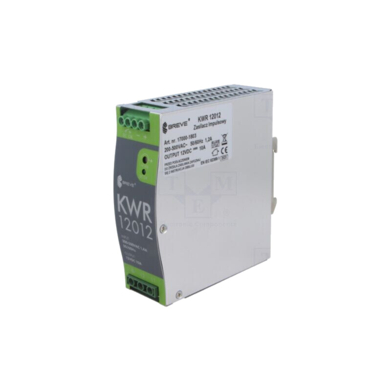 Alimentator: pulsatoriu; 120W; pentru şină DIN; OUT: 1; KWR