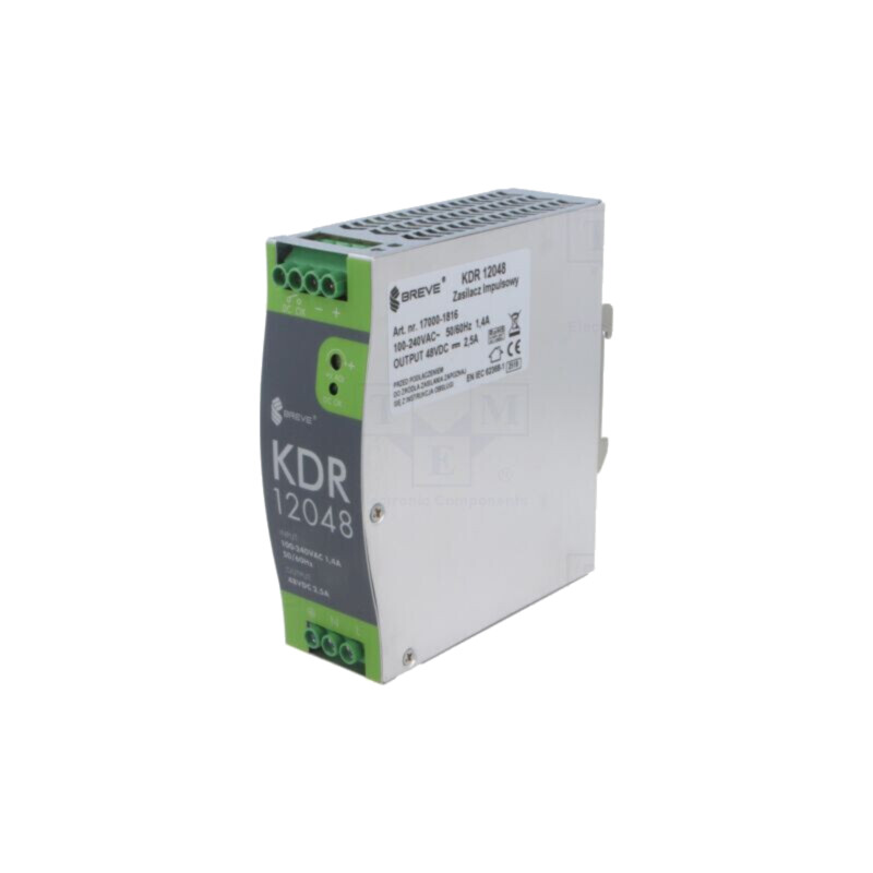 Alimentator: pulsatoriu; 120W; pentru şină DIN; OUT: 1; KDR