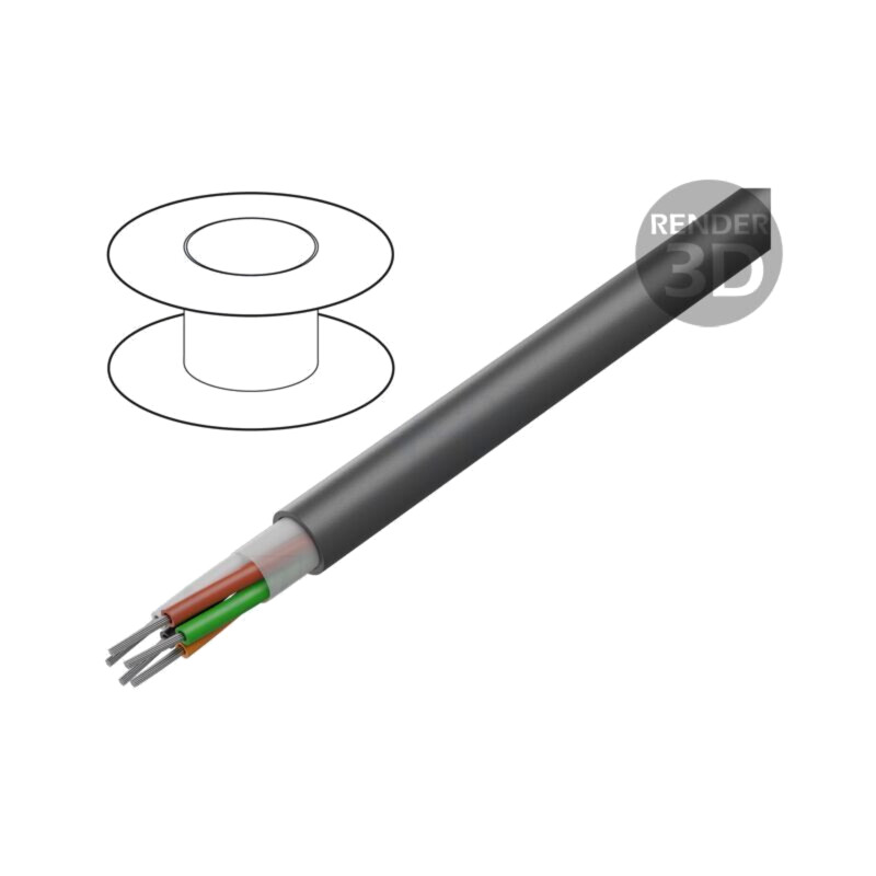 Cablu; Alpha Essential C&C LSZH; 4x22AWG; neecranat; 300V; 30,5m