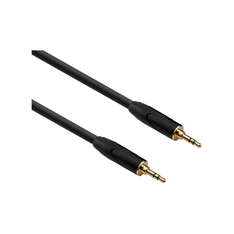 Cablu; Jack 3,5mm mufă,din ambele părţi; 20m; negru; Øcablu: 6mm