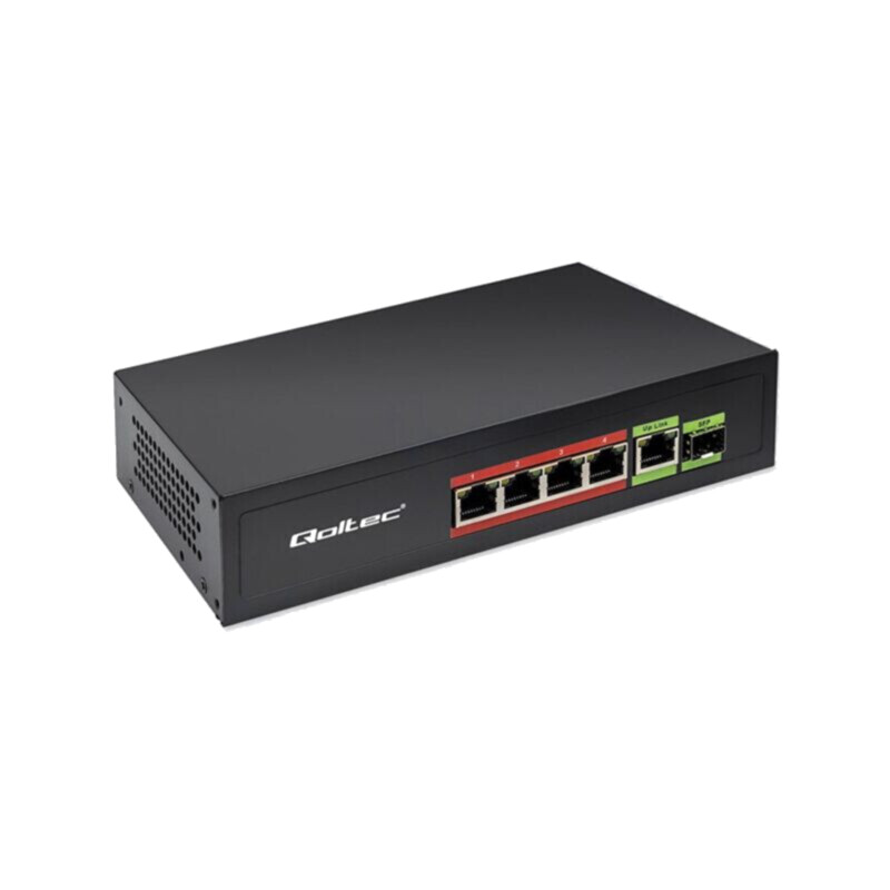Switch Ethernet; IEC C13,RJ45 soclu x5,SFP x1; neagră Switch Ethernet; IEC C13,RJ45 soclu x5,SFP x1; neagră