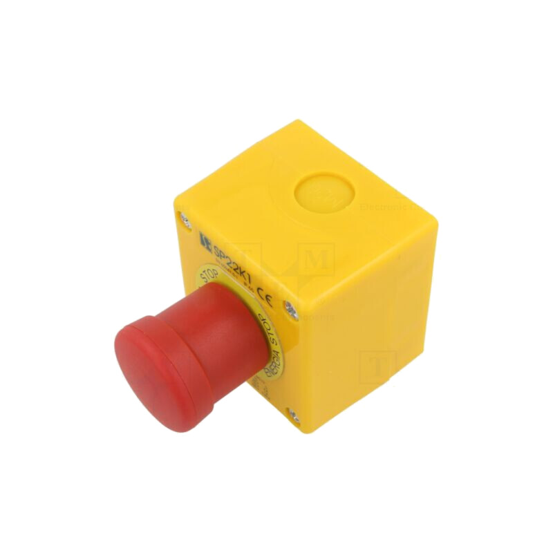 Casetă de comandă; SP22; Nr.butoane: 1; cap ciupercă; IP65; NC Casetă de comandă; SP22; Nr.butoane: 1; cap ciupercă; IP65; NC