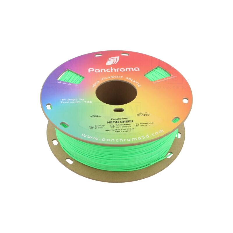 Filament: PLA; 1,75mm; neon green; 190÷230°C; 1kg; Panchroma™