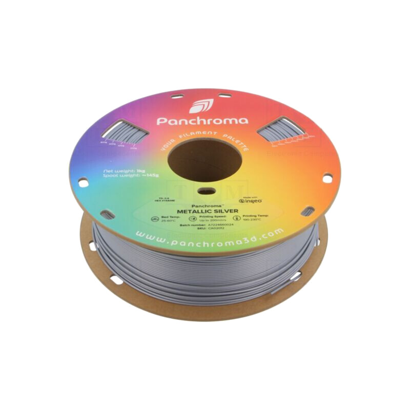 Filament: PLA; 1,75mm; metallic silver; 190÷230°C; 1kg; Panchroma™ Filament: PLA; 1,75mm; metallic silver; 190÷230°C; 1kg; Panchroma™