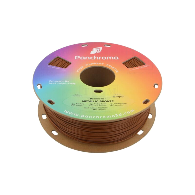 Filament: PLA; 1,75mm; metallic bronze; 190÷230°C; 1kg; Panchroma™ Filament: PLA; 1,75mm; metallic bronze; 190÷230°C; 1kg; Panchroma™