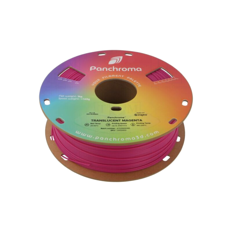 Filament: PLA; 1,75mm; translucent magenta; 190÷230°C; 1kg