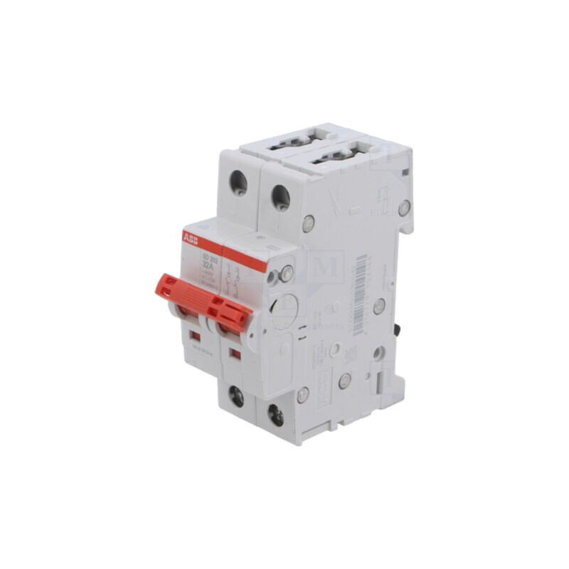 Separator-întrerupător; Poli: 2; pentru şină DIN; 32A; 400VAC Separator-întrerupător; Poli: 2; pentru şină DIN; 32A; 400VAC