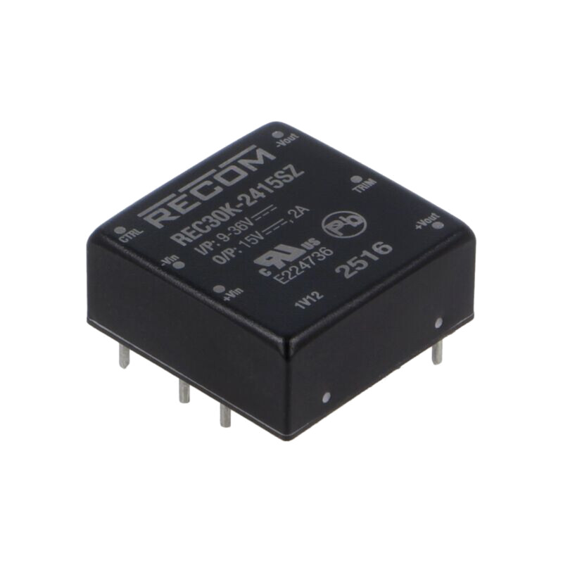 Convertor: DC/DC; 30W; Uintr: 9÷36VDC; Uieş: 15VDC; Iieş: 2A; 1"x1" Convertor: DC/DC; 30W; Uintr: 9÷36VDC; Uieş: 15VDC; Iieş: 2A; 1"x1"