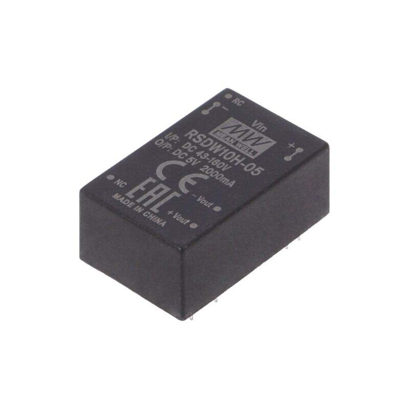 Convertor: DC/DC; 10W; Uintr: 43÷160VDC; Uieş: 5VDC; Iieş: 2000mA