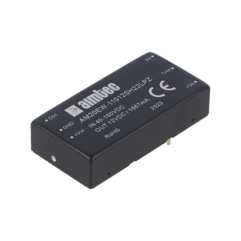 Convertor: DC/DC; 20W; Uintr: 40÷160VDC; Uieş: 12VDC; Iintr: 214mA