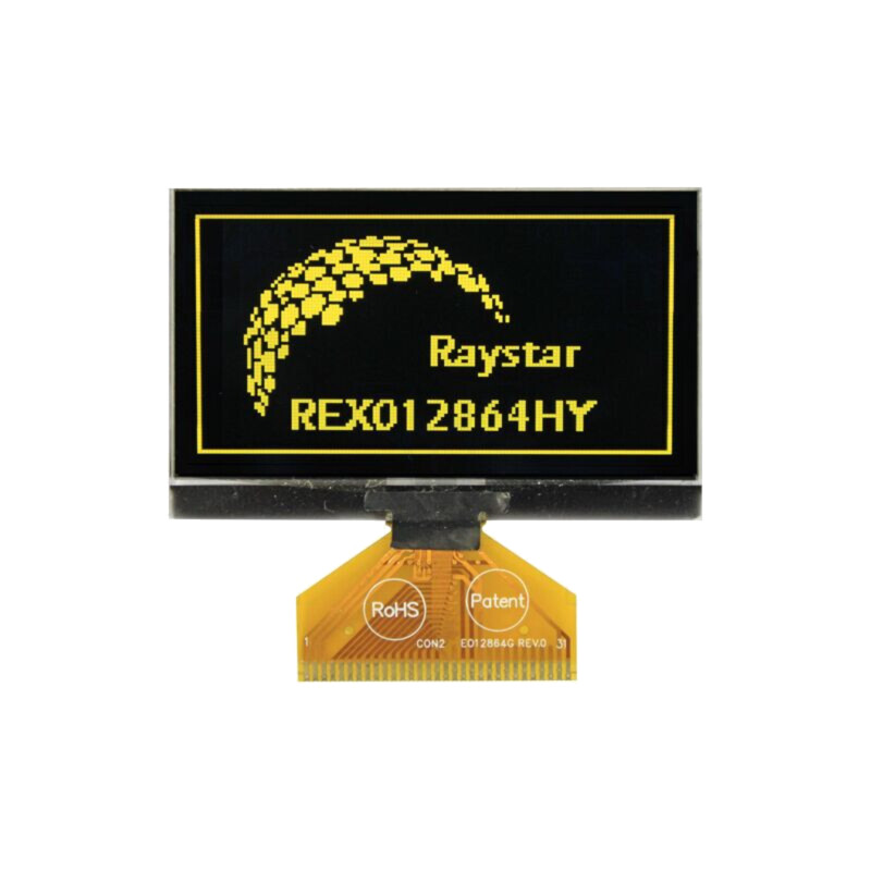 Afişaj: OLED; grafic; 2,42"; 128x64; Dim: 60,5x37x2,15mm; galbenă