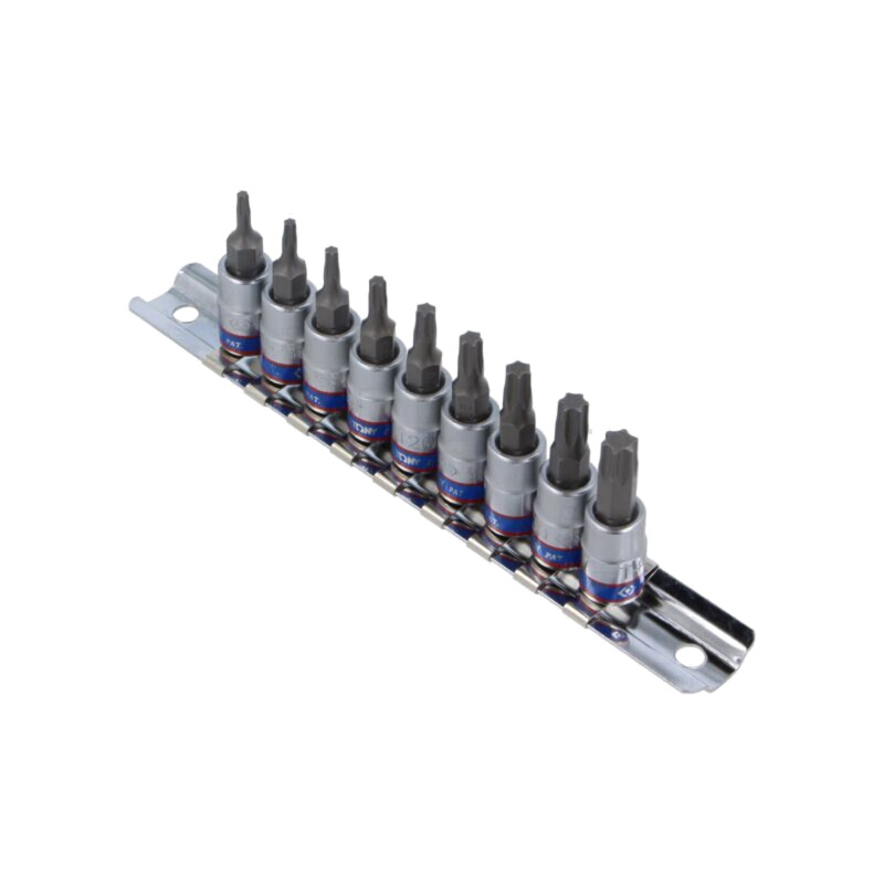 Cheie-set; tubulară,Torx®; Fixare: 1/4"; 9buc.