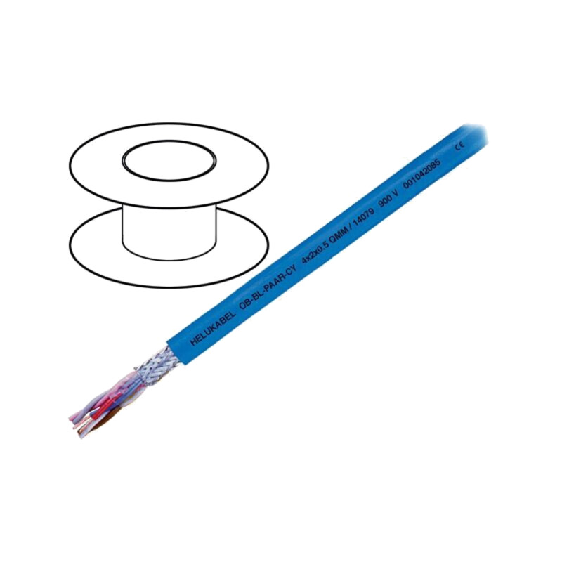 Cablu; OB-BL-PAAR-CY; 16x2x0,75mm2; PVC; albastru; 900V