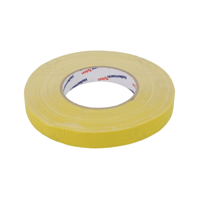 Bandă: textilă; W: 19mm; L: 50m; Thk: 0,31mm; galbenă; 64N/cm; 10%