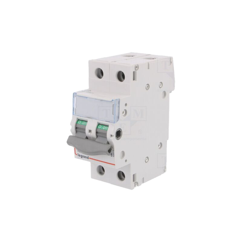 Separator-întrerupător; Poli: 2; pentru şină DIN; 32A; 400VAC Separator-întrerupător; Poli: 2; pentru şină DIN; 32A; 400VAC